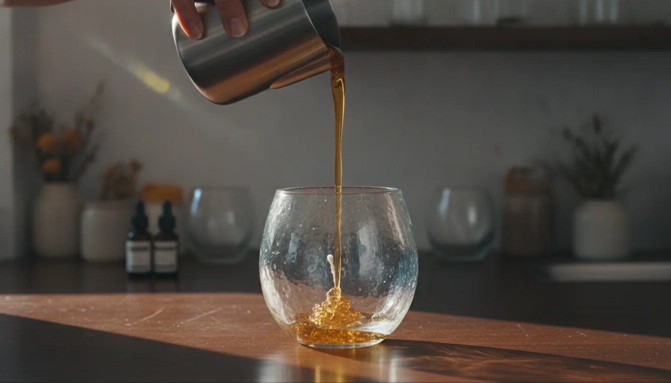 Pouring candle wax
